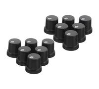 Générique Lot de 12 Boutons de Potentiomètre 6 MM Noirs pour Guitare Électrique et Basse Accessoires en Plastique Résistants Capuchons Goutte D’Eau pour Contrôle Précis du Volume et
