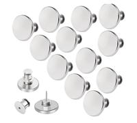 Générique Lot de 12 Boutons de Rechange réglables for Jeans, Pantalons, Boutons-Pression trop Grands, sans Couture(12 Pcs Pure)