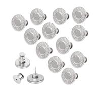 Générique Lot de 12 boutons de rechange réglables for jeans, pantalons, boutons-pression trop grands, sans couture(12 Pcs Letters)