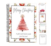 Générique Lot De 12 Cartes De Noël, Livret De Cartes-cadeaux Noël,Christmas Card Book,Organiseur De Cartes De Vœux 17,3 X 12,7 Cm, Anniversaire Pour Ados, Famille Et Amis, Fonction Souvenir