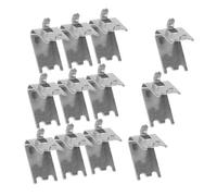 Générique Lot de 12 Clips Inox pour Étagères de Congélateur et Réfrigérateur, Fixation Robuste 1,5 Mm, Support Métallique Compact pour Rangement Alimentaire, Usage Électroménager,