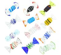 Générique Lot de 12 Décorations en Verre Coloré Imitant des Bonbons Style Abstrait Classique Ornement Intérieur Artistique pour Salon Chambre ou Bureau Sculpture Décorative Unique et