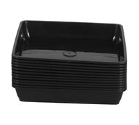 Générique Lot de 12 Plateaux Carrés pour Pots De Fleurs Bases en Plastique Assiettes À Eau Plateaux De Sol pour Plantes en Pot