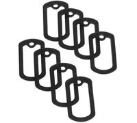 Générique Lot de 12 Protège-plaques D'identification pour Chien en Silicone Noir, Style Militaire Ajustement et Protection des Bords, Silencieux pour Dog Tags