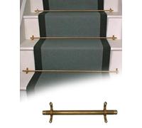 Générique Lot de 12 tringles d'escalier Rondes et réglables en Laiton Vieilli pour rénovation résidentielle, 125 cm (4 po) à 106 po (4 po)