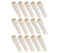 Générique Lot de 15 Manchons en Plastique Blanc pour Tubes de Bougies 25X100Mm Cache-Bougie à Motif Gouttes de Cire Accessoires Décoratifs pour Lustres et Chandeliers Usage Polyvalent