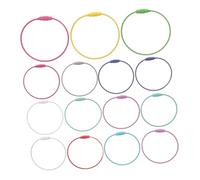 Générique Lot De 15 Porte-Clés En Fil Métallique Anneaux Cordons Porte-Clés Tissés Porte-Clés Câble De Bagage Anneau Boucle De Clé Simple En Acier Inoxydable