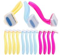 Générique Lot de 15 Rasoirs Corporels Manuels pour Femmes Lames Précises Couleurs Assorties Rouge Jaune Bleu Clair Tondeuses Portables pour Rasage Bikini Jambes et Aisselles Usage