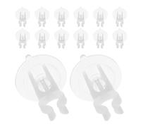 Générique Lot de 15 Ventouses en PVC pour Bougies à Ventouse, Support Stable et Réutilisable, Adaptées aux Bougies Murales Longues et Décorations de Noël sur Surfaces Planes