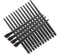 Générique Lot de 16 Pinceaux Eye-Liner pour Maquillage des Yeux 12 Petits Pinceaux Plats Noirs et Noirs Accessoires Précis pour Contour des Yeux Kit Professionnel pour Femme Outil