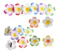 Générique Lot de 16 Pinces à Cheveux Décoratives Fleurs Hawaïennes en Mousse Eva, Diamètre 9 Cm, Accessoires pour Cheveux pour Femmes et Filles, pour Fêtes, Mariages et Couleur Aléatoire