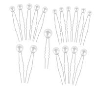 Générique Lot De 18 Épingles À Cheveux En Métal En Forme De U Accessoires De Coiffure Décoratifs Pour Mariée Bijoux Fantaisie Perles Et