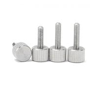 Générique Lot de 2/10 vis à oreilles en acier inoxydable 304 M2 M2.5 M3 M4 M5 M6 M8, type plat, tête moletée métrique, boulon de réglage manuel 5-30 mm(M2x4mm 5pcs)