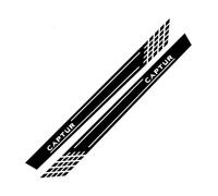 Générique Lot de 2 Autocollants pour portières latérales de Voiture, pour Renault Captur, Kadjar, Koleos, Accessoires de réglage, Rayures, décoration, Film Vinyle