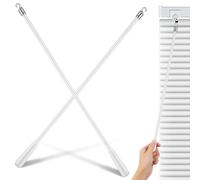 Générique Lot de 2 Baguettes D'inclinaison pour Stores Vénitiens 43 Cm en Fibre de Verre Transparentes Crochet Poignée, Tiges de Rechange Robustes pour Stores Verticaux, Accessoires