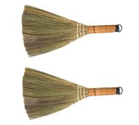 Générique Lot de 2 Balais en Bois Faits Main Petit Balai de Maison Compact Outil de Nettoyage Léger pour Bureau et Table Balayette Pratique pour Poussière et Petits Déchets Usage