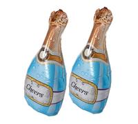 Générique Lot De 2 Ballons En Aluminium Pour Bouteille De Vin Décorations De Mariage D'Anniversaire De Fête De Bachelorette De Bouteille De Vin Rose