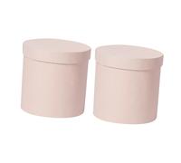 Générique Lot de 2 Boîtes à Fleurs Rondes en Carton pour Présents D'invités, Emballage Élégant en Papier pour Bouquets de Mariage et Fêtes Prénuptiales