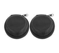 Générique Lot de 2 Boîtes à Montre Rondes Noires Portables en Eva, Résistantes à l'eau Chocs, Étuis de Rangement Compacts pour Montres et Bracelets, Voyages Transport Sécurisé