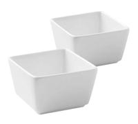 Générique Lot de 2 Bols Carrés en Céramique Grosse Taille, Assiettes à Sauce et Condiments, Résistants à L’usure, pour Apéritifs et Sauces, Utilisation Domestique et Professionnelle