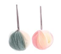 Générique Lot de 2 Boules Filet Bicolores Rose Pâle et Vert Clair pour Mousse de Bain Éponges de Bain Douces et Nettoyantes Pratiques pour Peau Sensible