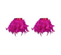 Générique Lot de 2 bracelets, manchette en plumes, accessoire de costume de fête dynamique superposé, chaîne de poignet de Festival réglable