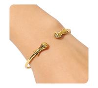 Générique Lot de 2 bracelets manchettes à ouverture en relief pour femmes et hommes, en laiton, style africain, ajustables.