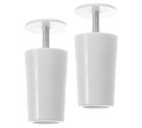 Générique Lot de 2 Butées de Stores en Plastique Blanc, Accessoires de Remplacement pour Volets Roulants, Bouchons Compacts Adaptés aux Rideaux, Pièces pour Stores Domestiques et Bureau