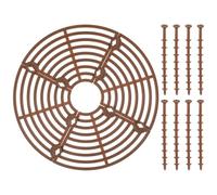 Générique Lot de 2 Caches-Pots Ronds Petit Format en Filet Plastique Café, Protection de Terreau pour Pots de Fleurs Extérieurs, Accessoire Jardinage Anti-creusement pour Chats et Chiens,