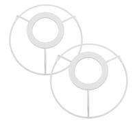 Générique Lot de 2 Cadres D'abat-jour E27 en Fer Blanc, Support de Lampe Fiable et Assemblage Simple pour Décoration Intérieure et Abat-jour DIY