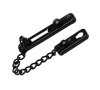Générique Lot de 2 Chaînes de Porte de Sécurité en Acier Inoxydable Loquet à Pression, Déverrouillage Facile de L'intérieur, pour Maison et Hôtel, Couleur Noire