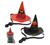Générique Lot De 2 Chapeaux pour Animaux De Compagnie Chapeau De Cosplay pour Chiot Décoration d'halloween pour Animaux De Compagnie Décorations De Fête Casquette Couleur Aléatoire