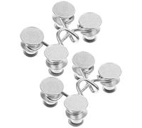 Générique Lot de 2 Clips de Sécurité pour Jeans, Boutons Ajustables sans Clous en Alliage Argenté, Faciles à Installer pour Réglage Discret Taille
