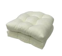 Générique Lot De 2 Coussins De Chaise en Osier Épais Et Capitonnés (Forme en U) - 19 X 19 Pouces - Galettes De Rechange pour Intérieur Et Extérieur (Véranda, Jardin, Terrasse) - (Chaise Non Incluse)