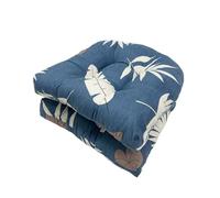 Générique Lot De 2 Coussins De Chaise en Osier Épais Et Capitonnés (Forme en U) - 19 X 19 Pouces - Galettes De Rechange pour Intérieur Et Extérieur (Véranda, Jardin, Terrasse) - (Chaise Non Incluse)