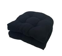 Générique Lot De 2 Coussins De Chaise en Osier Épais Et Capitonnés (Forme en U) - 19 X 19 Pouces - Galettes De Rechange pour Intérieur Et Extérieur (Véranda, Jardin, Terrasse) - (Chaise Non Incluse)