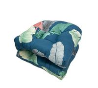 Générique Lot De 2 Coussins De Chaise en Osier Épais Et Capitonnés (Forme en U) - 19 X 19 Pouces - Galettes De Rechange pour Intérieur Et Extérieur (Véranda, Jardin, Terrasse) - (Chaise Non Incluse)