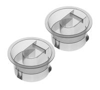 Générique Lot de 2 Couvercles de Remplacement pour Carafe à Eau Froide, en Plastique Gris Rayé, Compatibles Universellement, Anti-poussière et Étanches, pour Jus, Thé et Service de Boissons