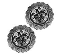 Générique Lot de 2 Couvre-Boutons de Manchette Vintage en Argenté Ancien, Accessoires pour Chemises Habillées Unisexes, Poignets Décoratifs Élégants pour Costumes et Tenues