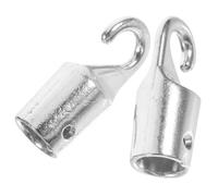 Générique Lot de 2 Crochets en Alliage Blanc pour Tringles à Stores Vénitiens Crochets Latéraux pour Tringles à Rideaux Accessoires de Remplacement pour Ouverture Facile des Stores