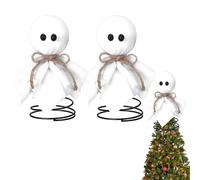 Générique Lot de 2 décorations de Arbre d'halloween en Forme de fantôme, Cimetière de Sapin d'halloween effrayante de 14 cm, Décoration de Sapin Miniature en Forme de fantôme pour fête