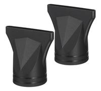 Générique Lot de 2 Embouts Noirs en Nylon pour Sèche-cheveux Diamètre 4-4,8 Cm, Diffuseur Plat Résistant Haute Température, Accessoire Coiffure Professionnel, Soin Capillaire Doux