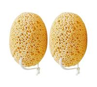 Générique Lot de 2 Éponges de Bain Exfoliantes Éponge Polymère Douce et Moussante, pour Gommage Corps et Nettoyage Quotidien