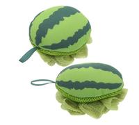 Générique Lot de 2 Éponges de Exfoliantes la Pastèque, Maille Douce, pour Gommage Corporel et Nettoyage du Corps, Serviette Exfoliante Polyvalente, Utilisation Maison, Sport et