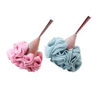 Générique Lot de 2 Éponges Glace Exfoliantes en Nylon Maillage Dense et Système Suspendu pour Bain et Lavage du Visage