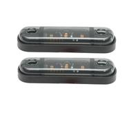 Générique Lot de 2 Feux de Gabarit 12V 24V LED Rouge Cabochon Fumé Feu de Position Arrière pour Camion Poids Lourds Caravane Camping-car Remorque