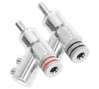 Générique Lot de 2 Fiches Banane pour Haut-parleurs sans Soudure, Connecteurs Plaqués Or et Rhodium en Alliage de Zinc Connexion Stable et Sécurisée