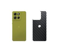 Générique Lot de 2 Film de Protection d'écran Arrière, compatible avec Motorola moto g86 power 5G, Film Arrière en Noir Fibre de Carbone Skin Peau (non vitre verre trempé)