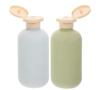 Générique Lot de 2 Flacons de Voyage Rechargeables 300ml en Pe Design Anti-fuite, Faciles à Remplir, pour Crème Hydratante, Shampooing, pour Transporter Paquet ou Poche