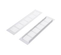 Générique Lot de 2 Grilles d'Aération Rectangulaires 50X225Mm en Alliage d'Aluminium Couleur Aluminium pour Meuble Armoire et Placard Ventilation Solide Anti-Odeurs Adaptées aux Conduits